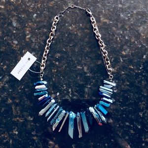 NWT BaubleBar iridescent stone gold necklace
